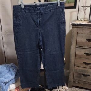 Lands' End Dark Blue Cropped Jeans
